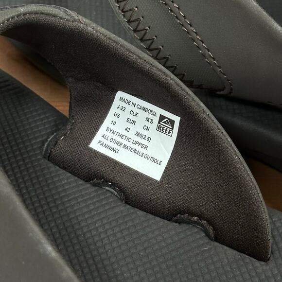 Reef Men's Fanning Flip Flop Thong Sandals Bottle Opener Size 10 - Picture 6 of 7